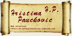 Hristina Paučković vizit kartica